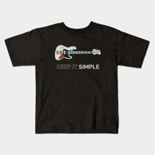 Keep It Simple J-Style Bass Guitar Texture Kids T-Shirt